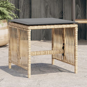 Tuinkrukken 4 stuks 41x41x36 cm poly rattan gemengd beige