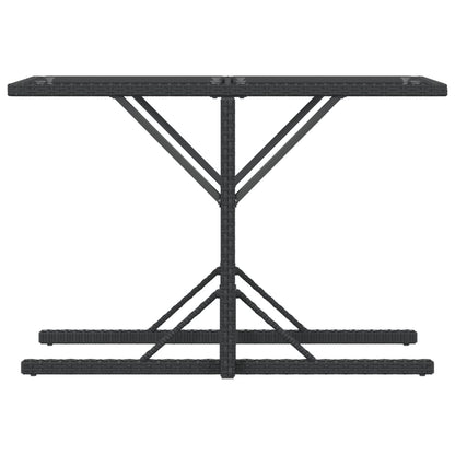 3-Delige Bistroset Met Kussens Poly Rattan Zwart