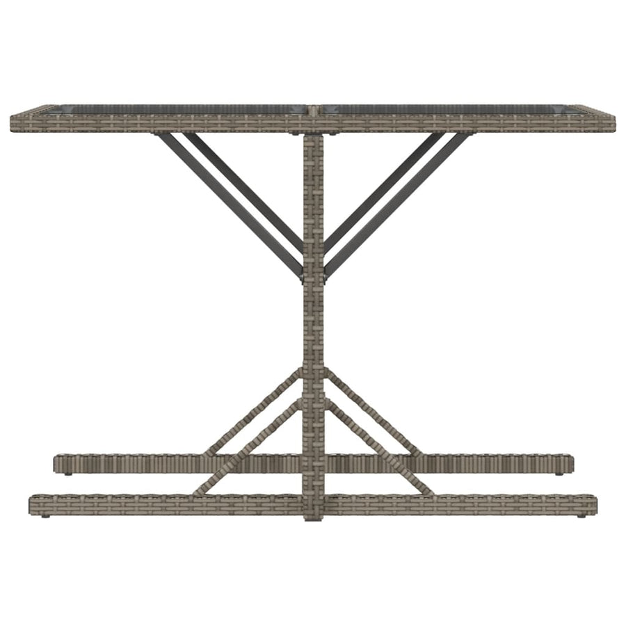 3-Delige Bistroset Met Kussens Poly Rattan Grijs