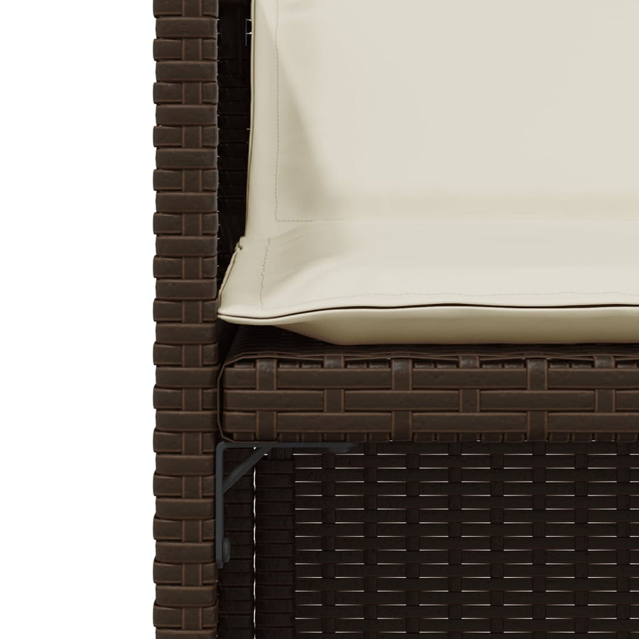 3-Delige Bistroset Met Kussens Poly Rattan Bruin