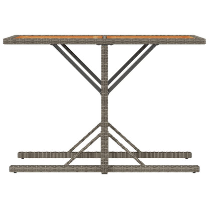 3-Delige Bistroset Met Kussens Poly Rattan Grijs