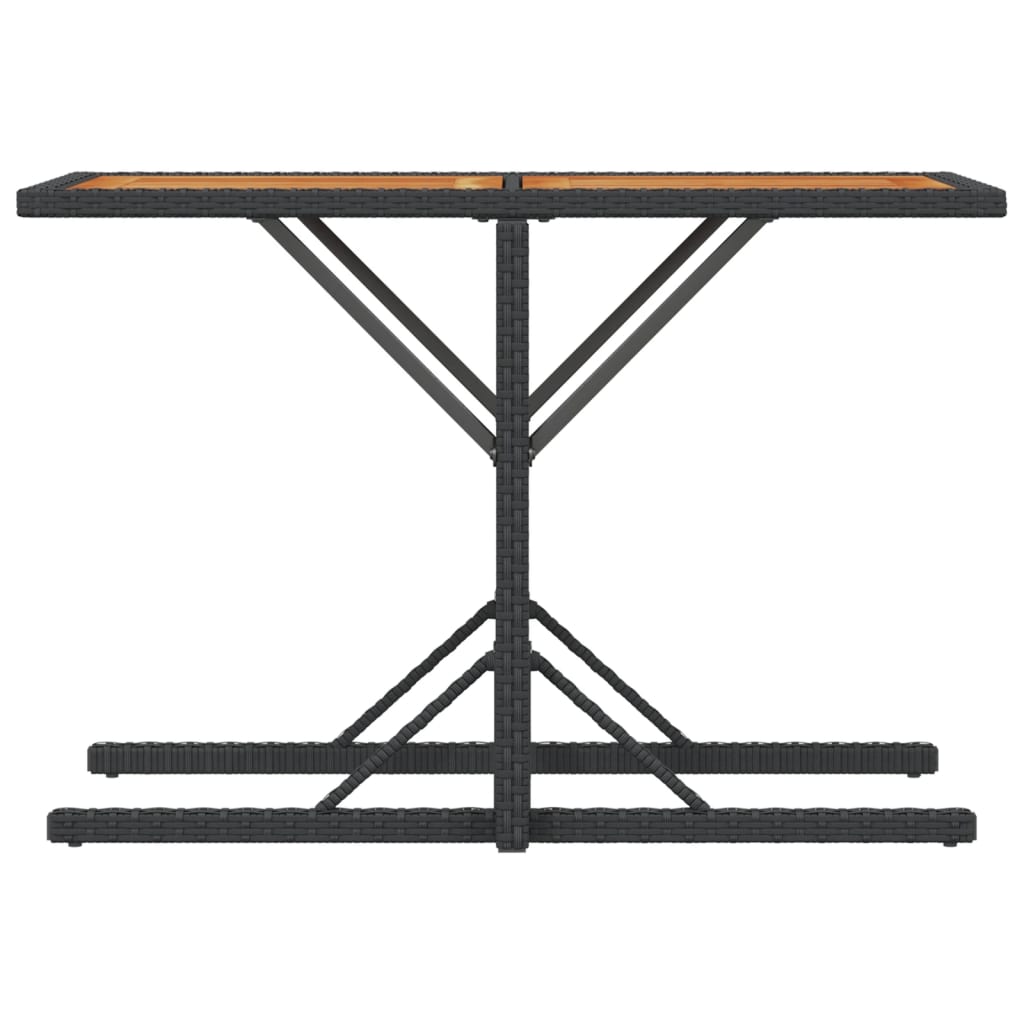 3-Delige Bistroset Met Kussens Poly Rattan Zwart