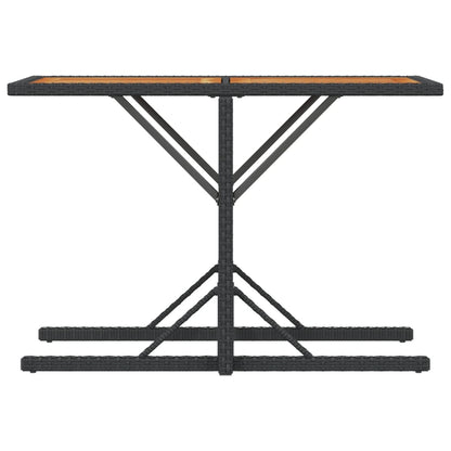 3-Delige Bistroset Met Kussens Poly Rattan Zwart