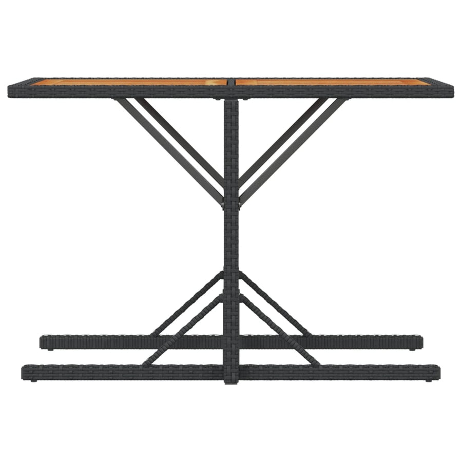 3-Delige Bistroset Met Kussens Poly Rattan Zwart