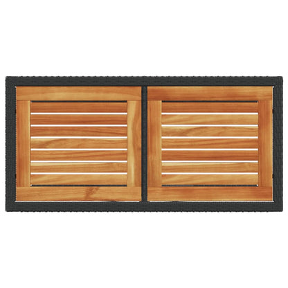 3-Delige Bistroset Met Kussens Poly Rattan Zwart