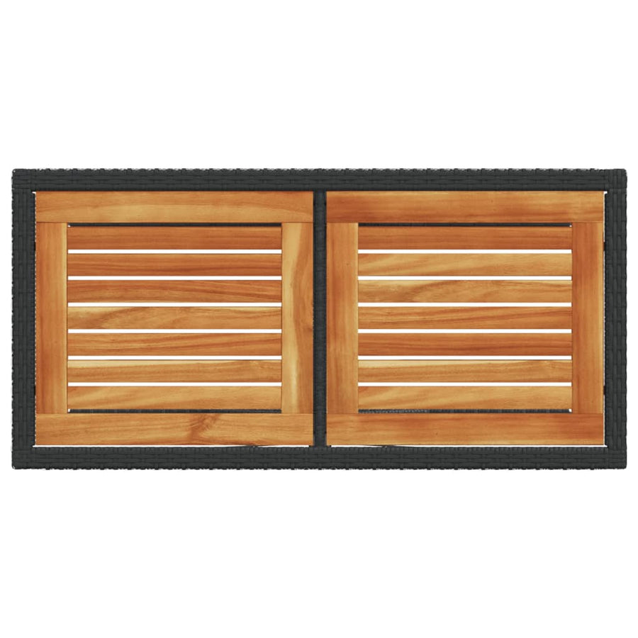 3-Delige Bistroset Met Kussens Poly Rattan Zwart