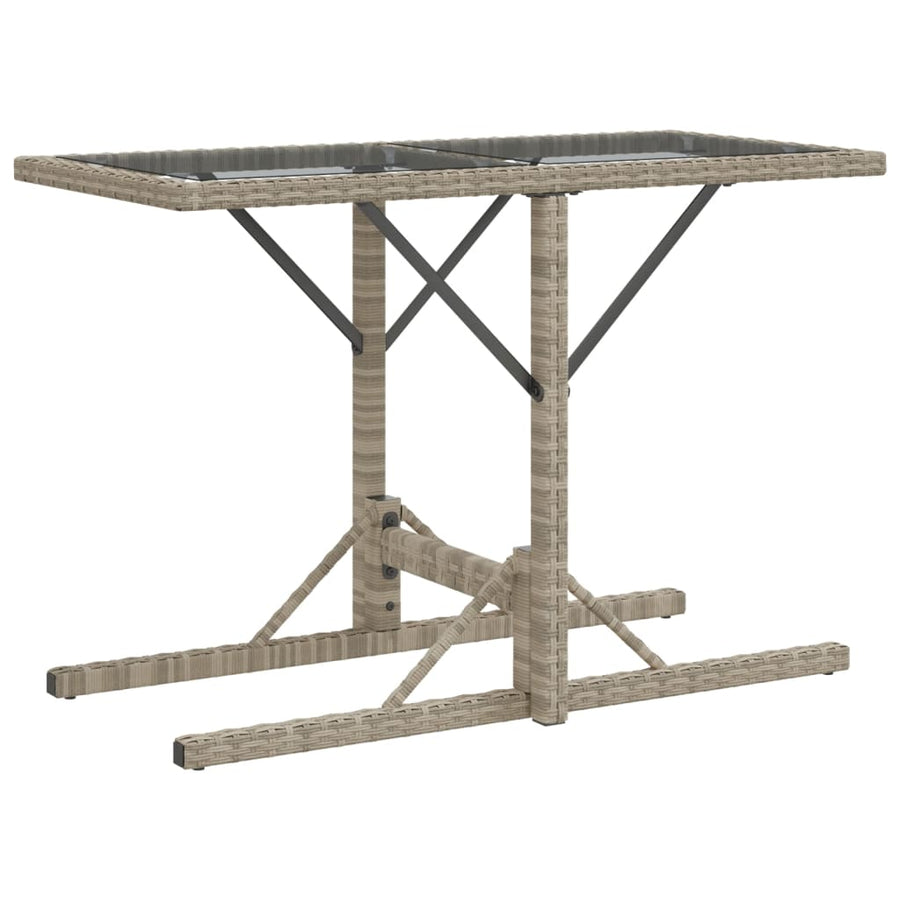 3-delige Bistroset met kussens poly rattan lichtgrijs