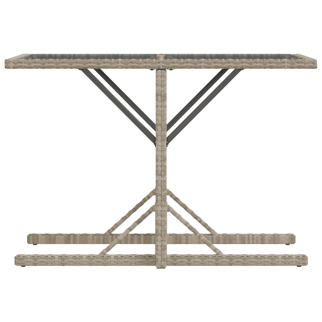 3-delige Bistroset met kussens poly rattan lichtgrijs