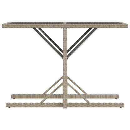 3-delige Bistroset met kussens poly rattan lichtgrijs