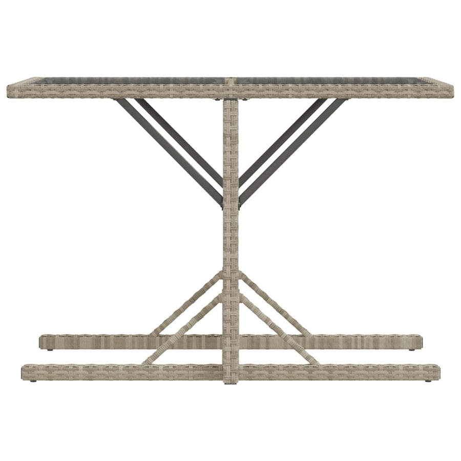 3-delige Bistroset met kussens poly rattan lichtgrijs