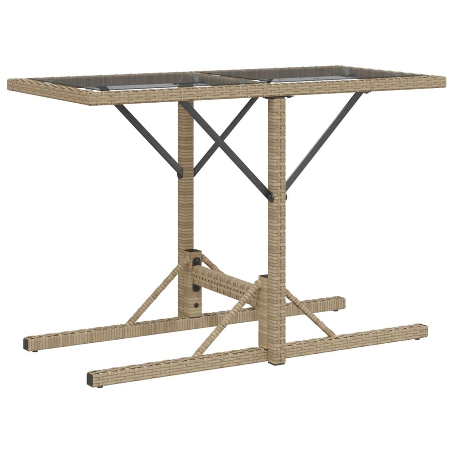 3-delige Bistroset met kussens poly rattan gemengd beige
