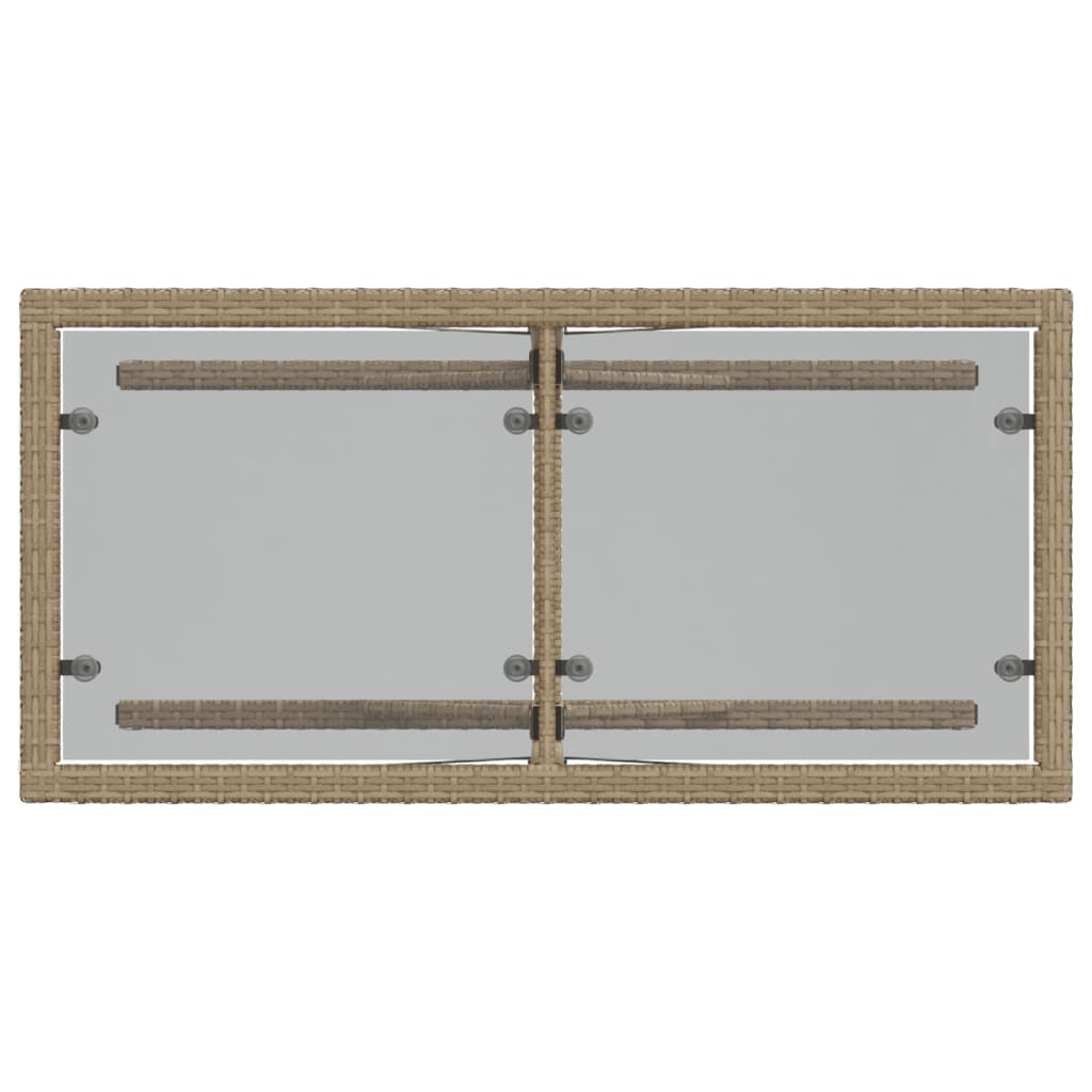 3-delige Bistroset met kussens poly rattan gemengd beige