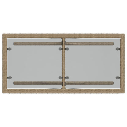 3-delige Bistroset met kussens poly rattan gemengd beige