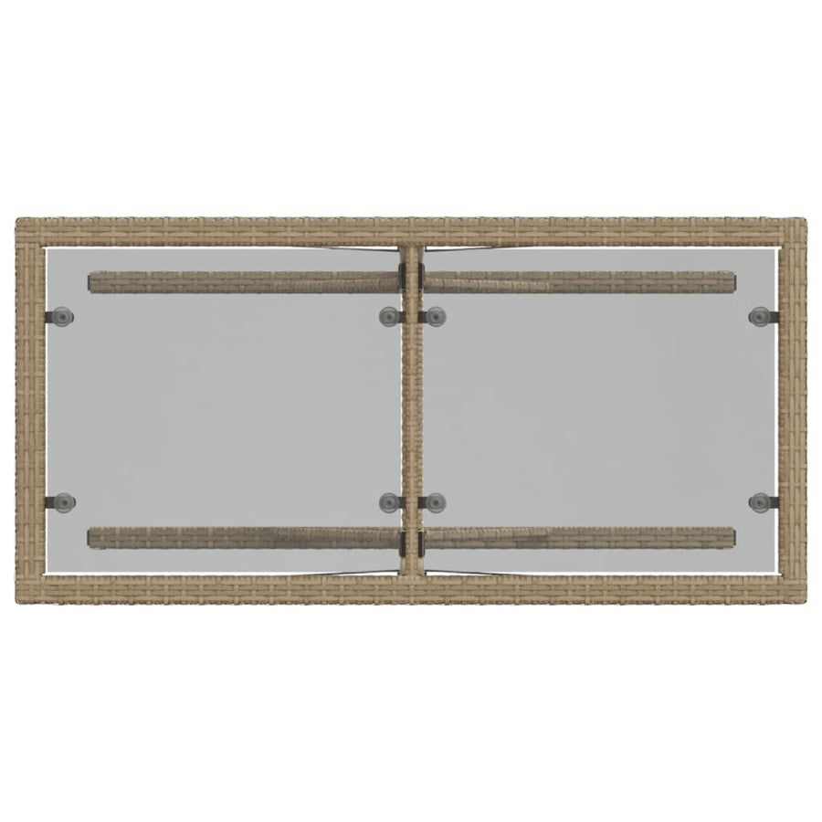 3-delige Bistroset met kussens poly rattan gemengd beige