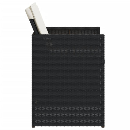 5-Delige Tuinset Met Kussens Poly Rattan Zwart