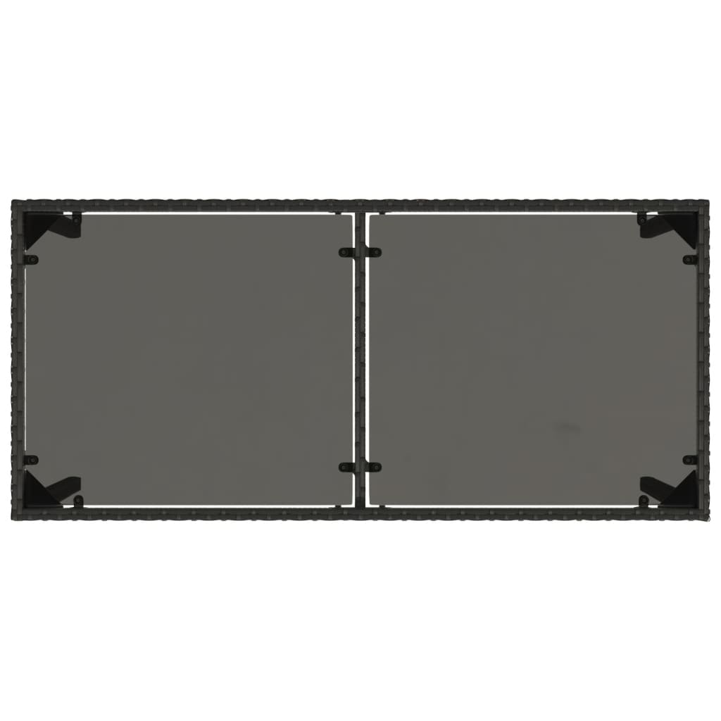 5-Delige Tuinset Met Kussens Poly Rattan Zwart