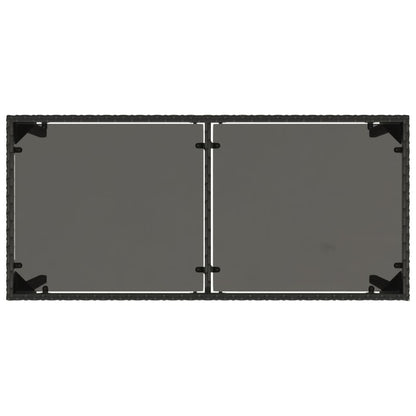 5-Delige Tuinset Met Kussens Poly Rattan Zwart