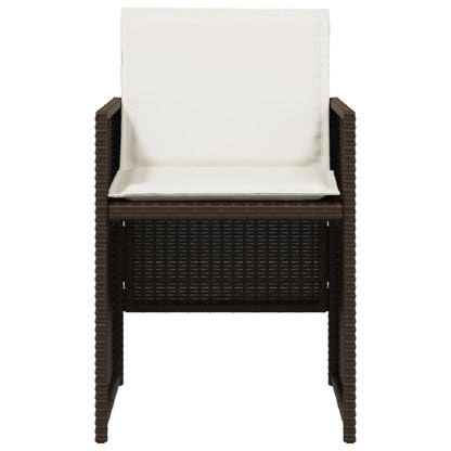 5-Delige Tuinset Met Kussens Poly Rattan Bruin