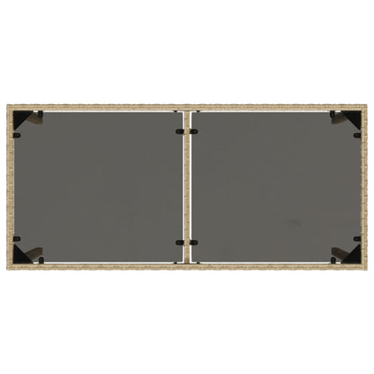 5-Delige Tuinset Met Kussens Poly Rattan Beige