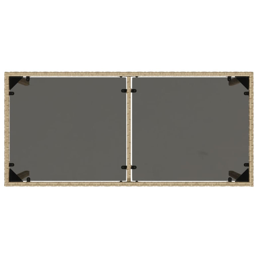5-Delige Tuinset Met Kussens Poly Rattan Beige