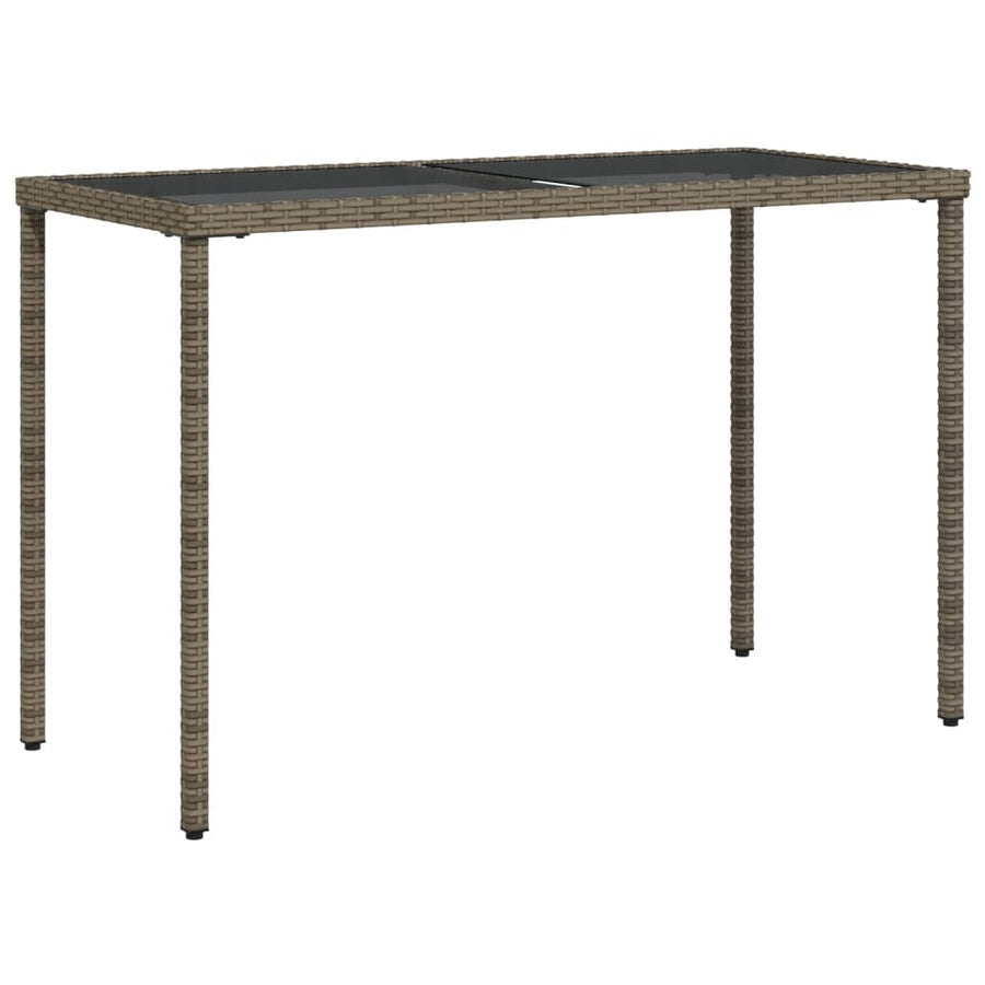 5-delige Tuinset met kussens poly rattan grijs