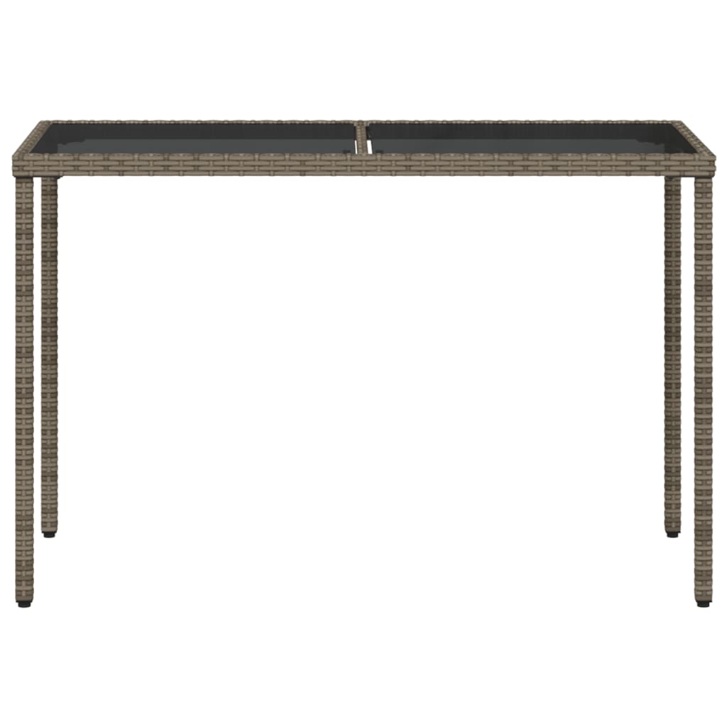 5-delige Tuinset met kussens poly rattan grijs