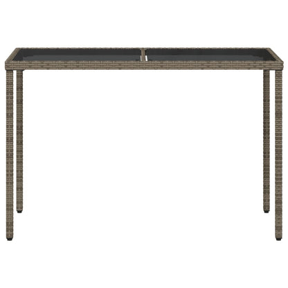 5-delige Tuinset met kussens poly rattan grijs