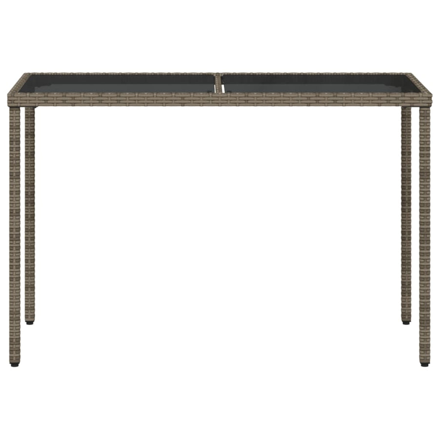 5-delige Tuinset met kussens poly rattan grijs