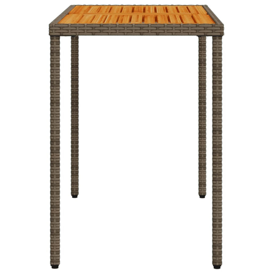 5-delige Tuinset met kussens poly rattan grijs