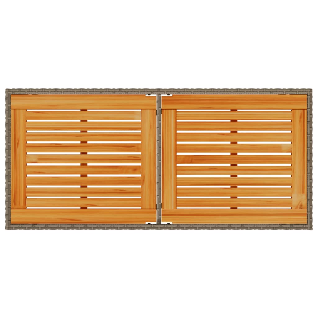 5-delige Tuinset met kussens poly rattan grijs