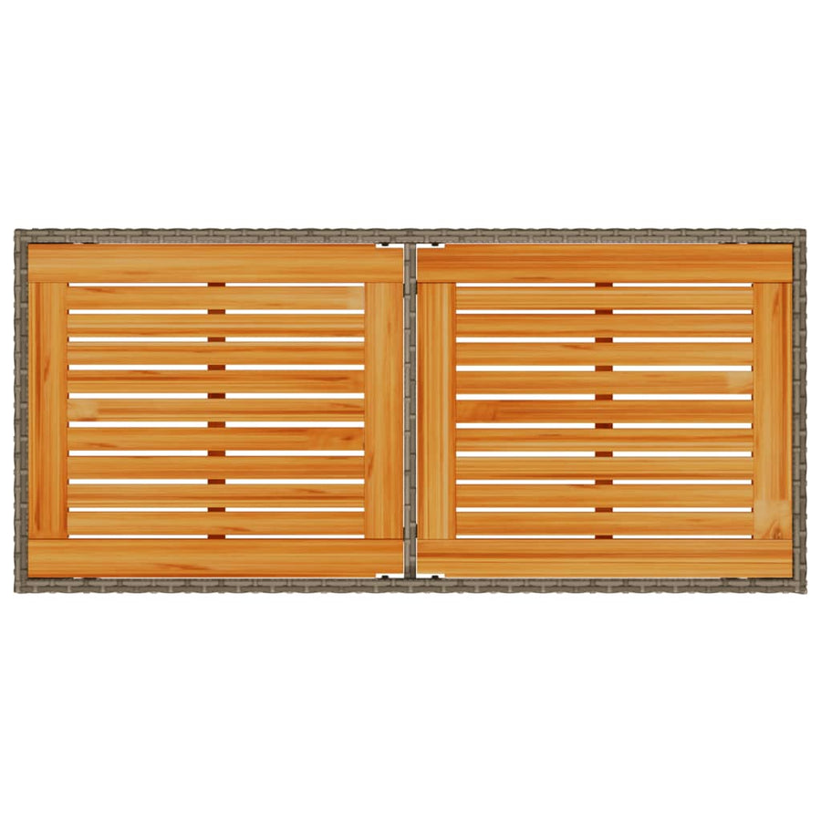 5-delige Tuinset met kussens poly rattan grijs