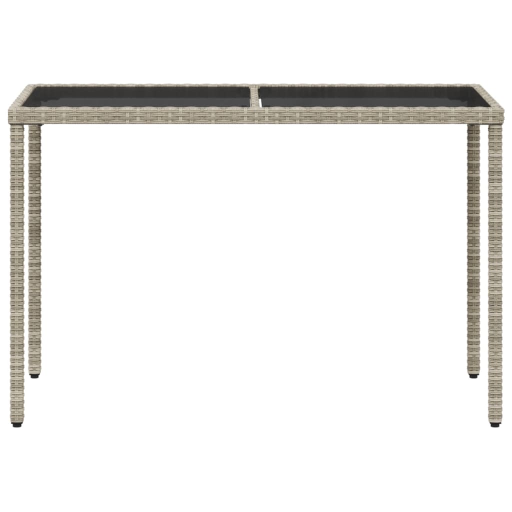 5-delige Tuinset met kussens poly rattan lichtgrijs