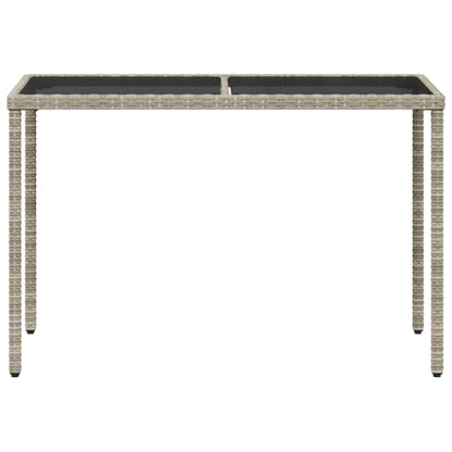 5-delige Tuinset met kussens poly rattan lichtgrijs