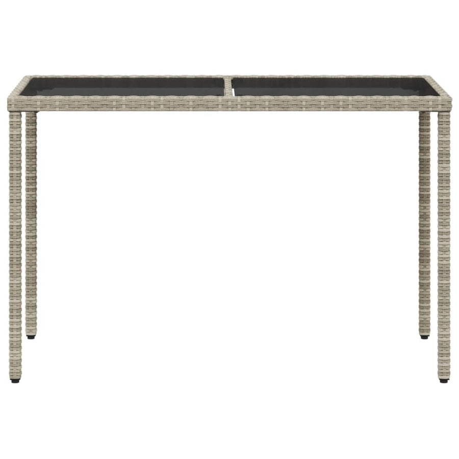 5-delige Tuinset met kussens poly rattan lichtgrijs