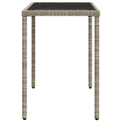 5-delige Tuinset met kussens poly rattan lichtgrijs