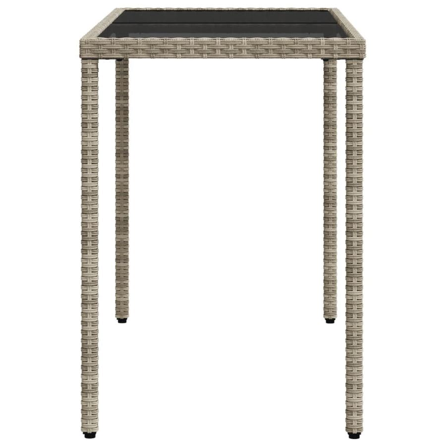 5-delige Tuinset met kussens poly rattan lichtgrijs