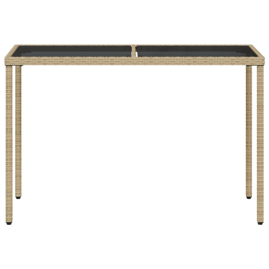 5-delige Tuinset met kussens poly rattan gemengd beige
