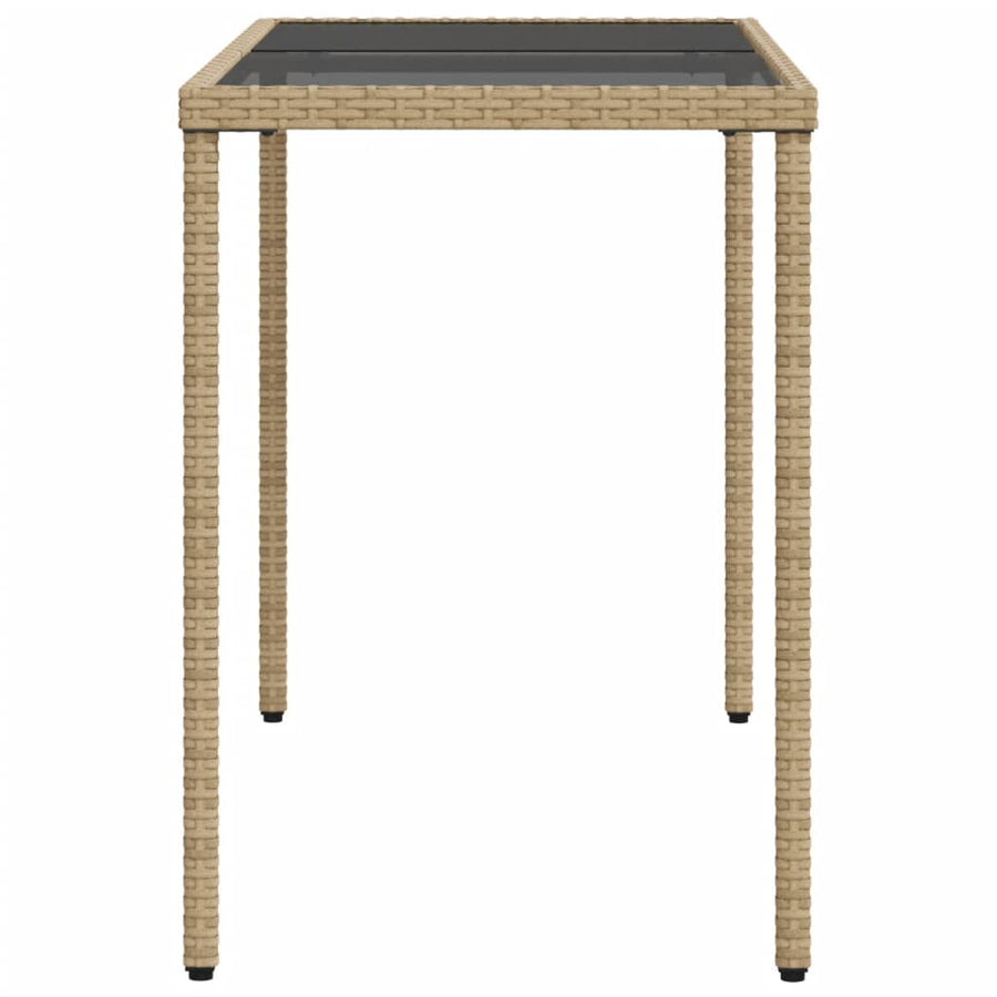 5-delige Tuinset met kussens poly rattan gemengd beige