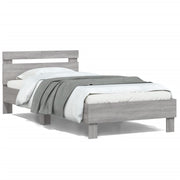 Bedframe 100x200 cm grijs sonoma bewerkt hout