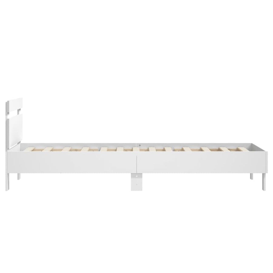 Bedframe Met Hoofdeinde Bewerkt Hout 90 x 190 cm