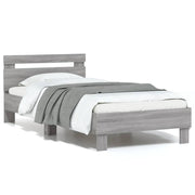 Bedframe 75x190 cm grijs sonoma bewerkt hout