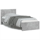 Bedframe 75x190 cm bewerkt hout betongrijs