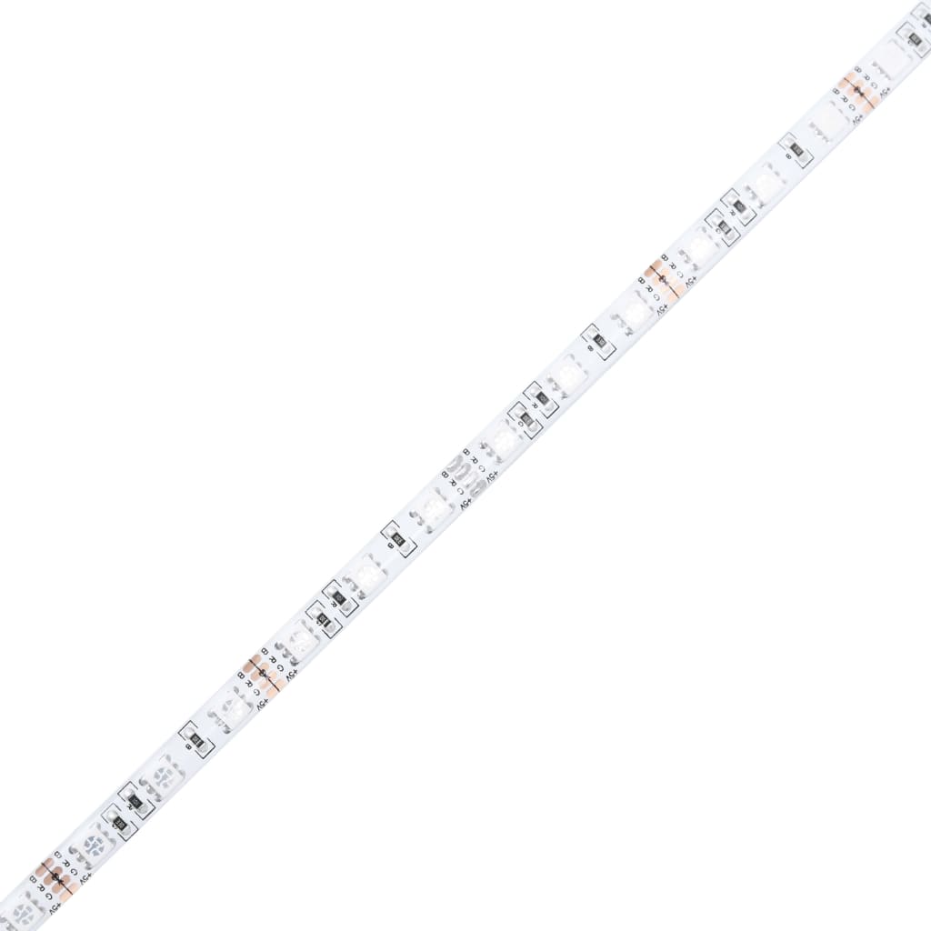 Bedframe met hoofdbord en LED-verlichting wit 90x200 cm