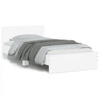Bedframe 100x200 cm wit met LED hoofdbord