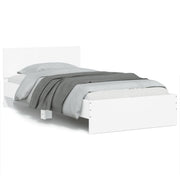 Bedframe 100x200 cm wit met LED hoofdbord