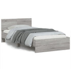 Bedframe 100x200 cm grijs sonoma eiken met LED hoofdbord