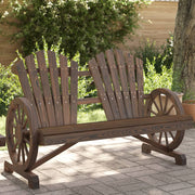 Tuinstoel Adirondack 2-zits massief vurenhout 119x63.5x87 cm