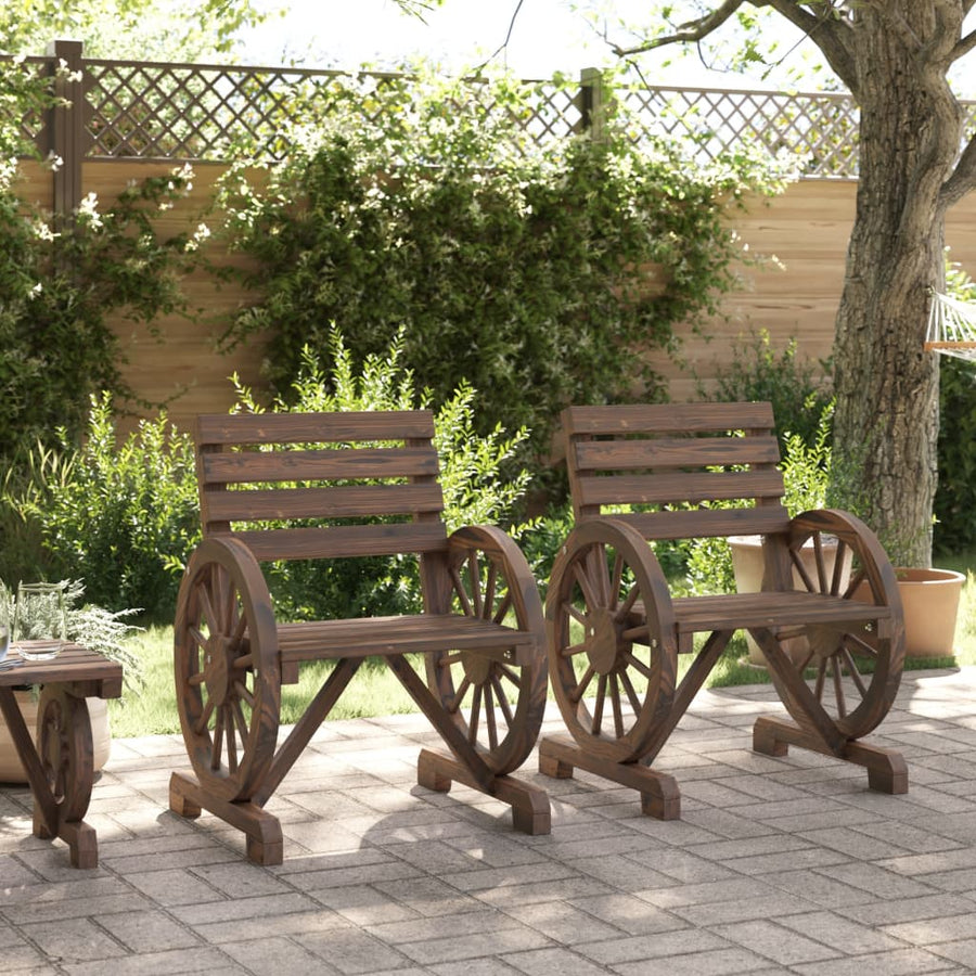 Tuinstoelen 2 St 58X58X78,5 Cm Massief Vurenhout
