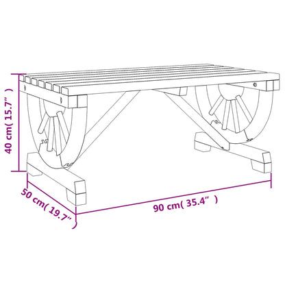 Tuintafel 90x50x40 cm massief vurenhout