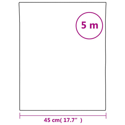 Raamfolie mat 45x500 cm PVC grijs
